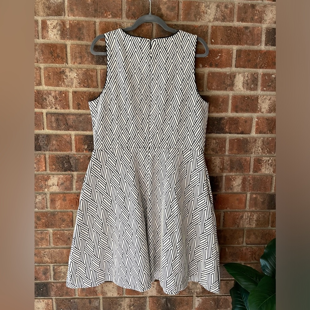 Banana Republic Black and White A-Line Midi Dress - Picture 4 of 5